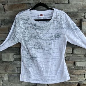 Harley Davidson Burn Out Long Sleeve TShirt Sz XL